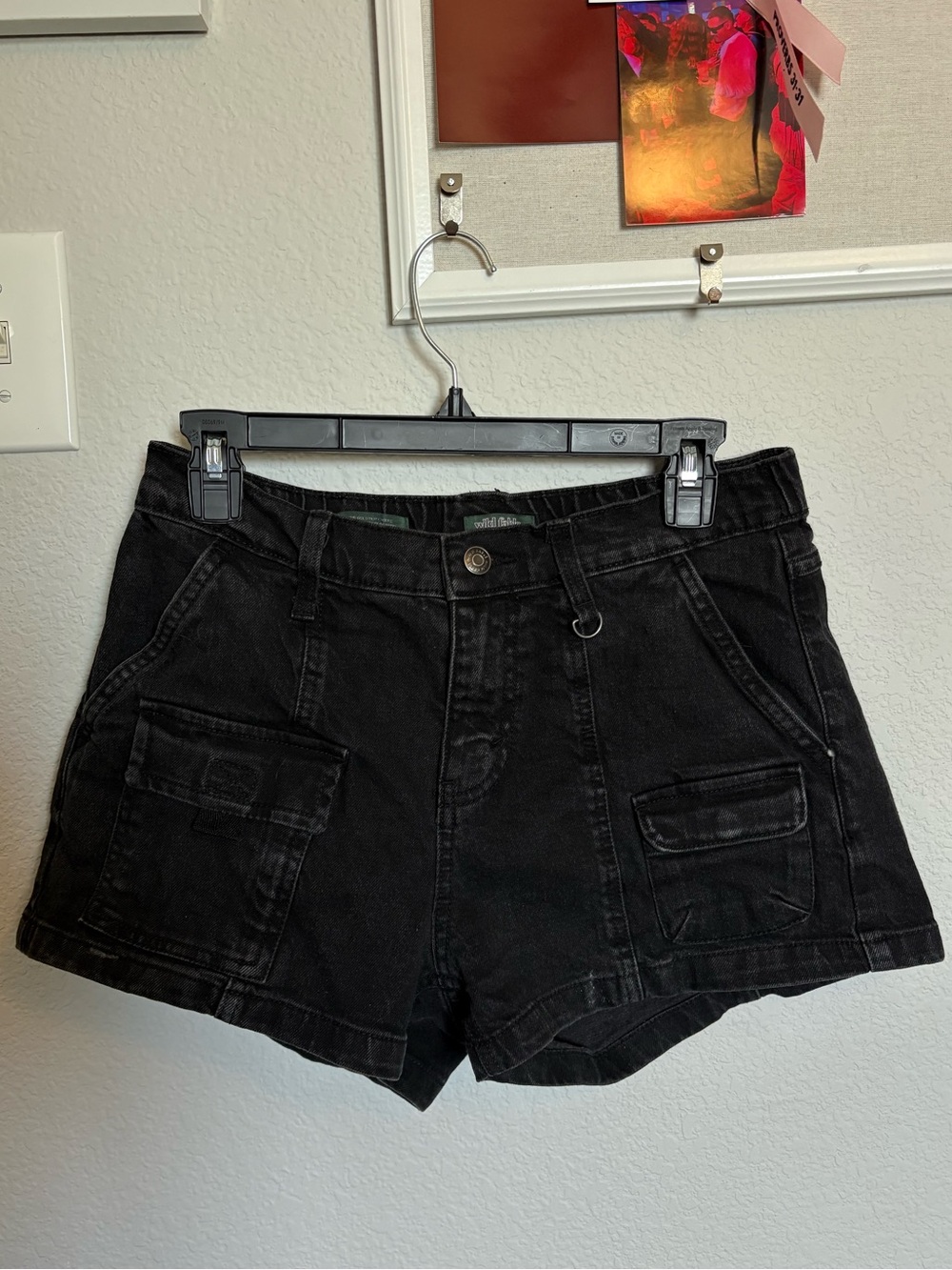 Black Maximalist Denim Shorts